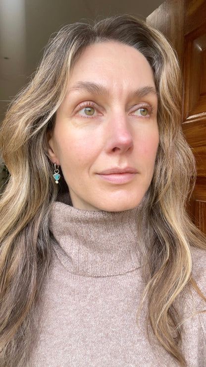 Turquoise Huggie Hoop 2