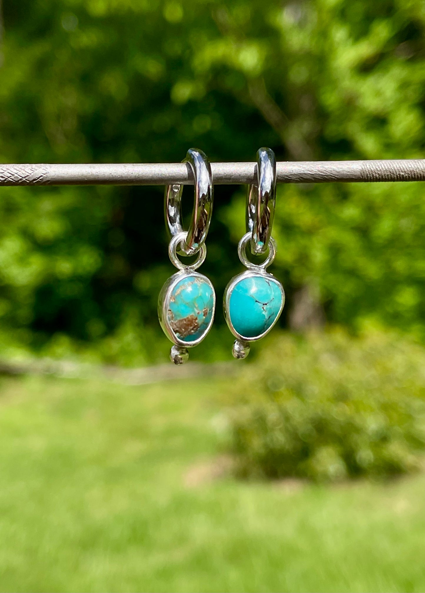 Cananea Turquoise Huggie Hoops 2