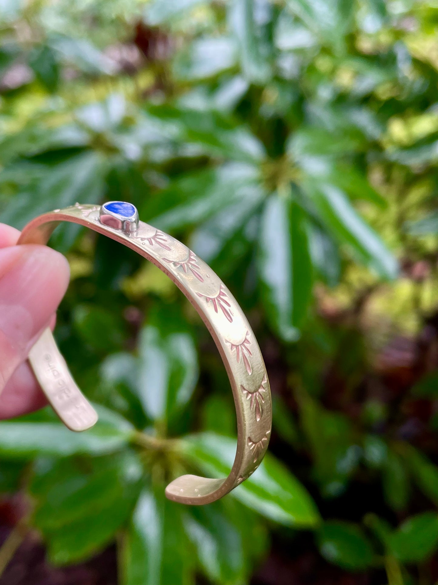 Australian Opal Brass Cuff 2