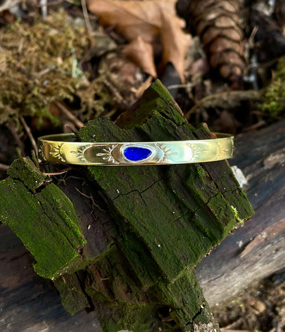 Australian Opal Brass Cuff 3
