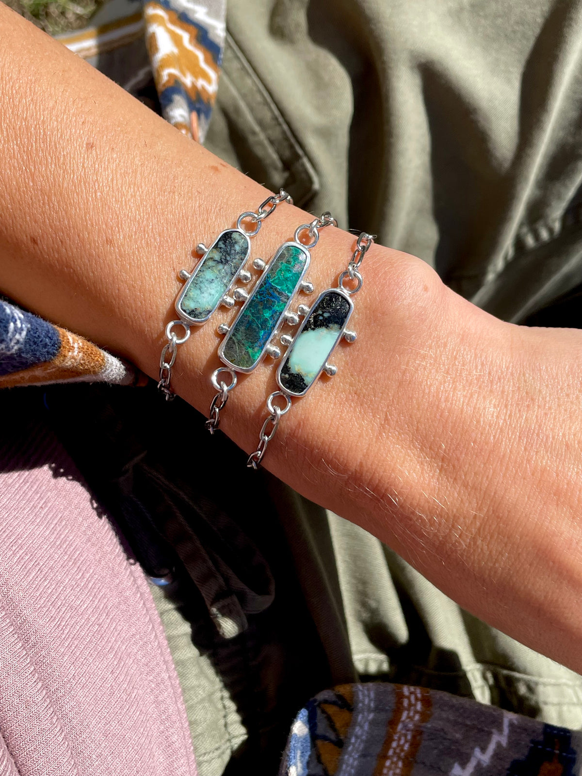 Variscite Chain Bracelet 1