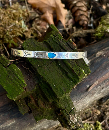 Australian Opal Sterling Silver Cuff