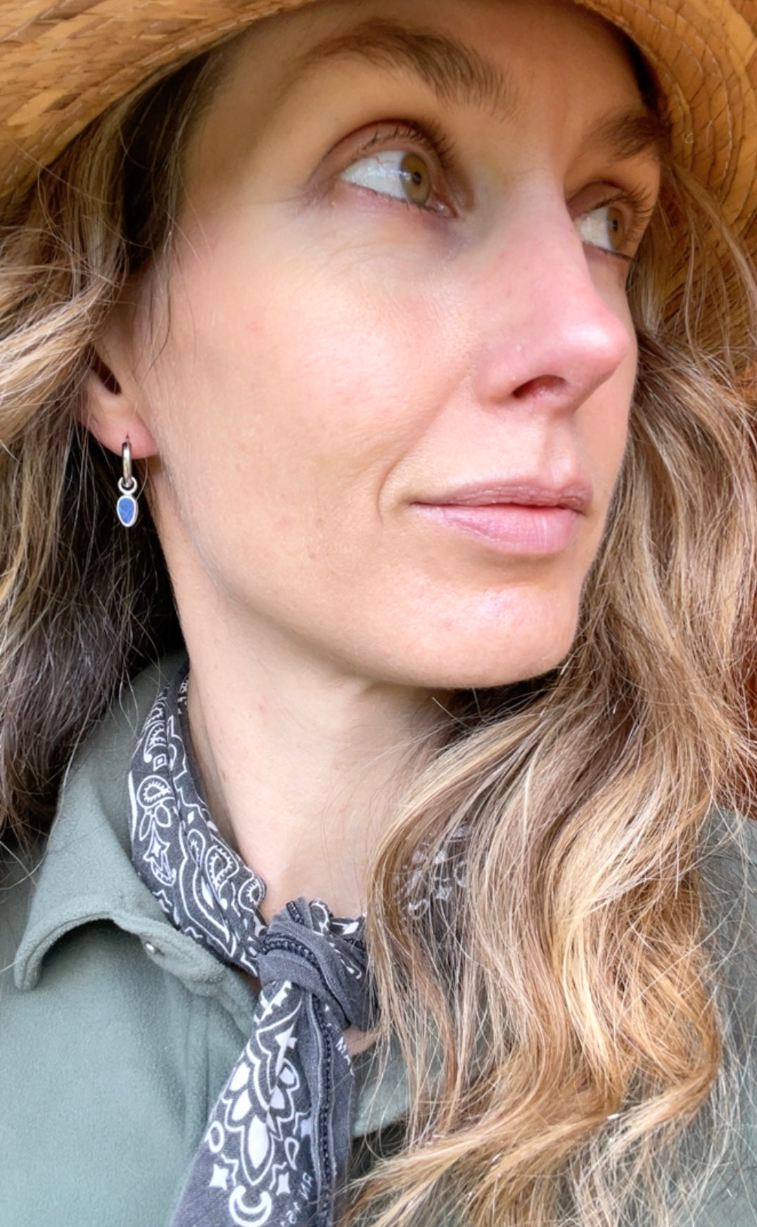 Australian Opal Huggie Hoop 3