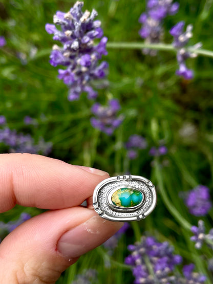 Sterling Silver Royston Turquoise ring size 7.5