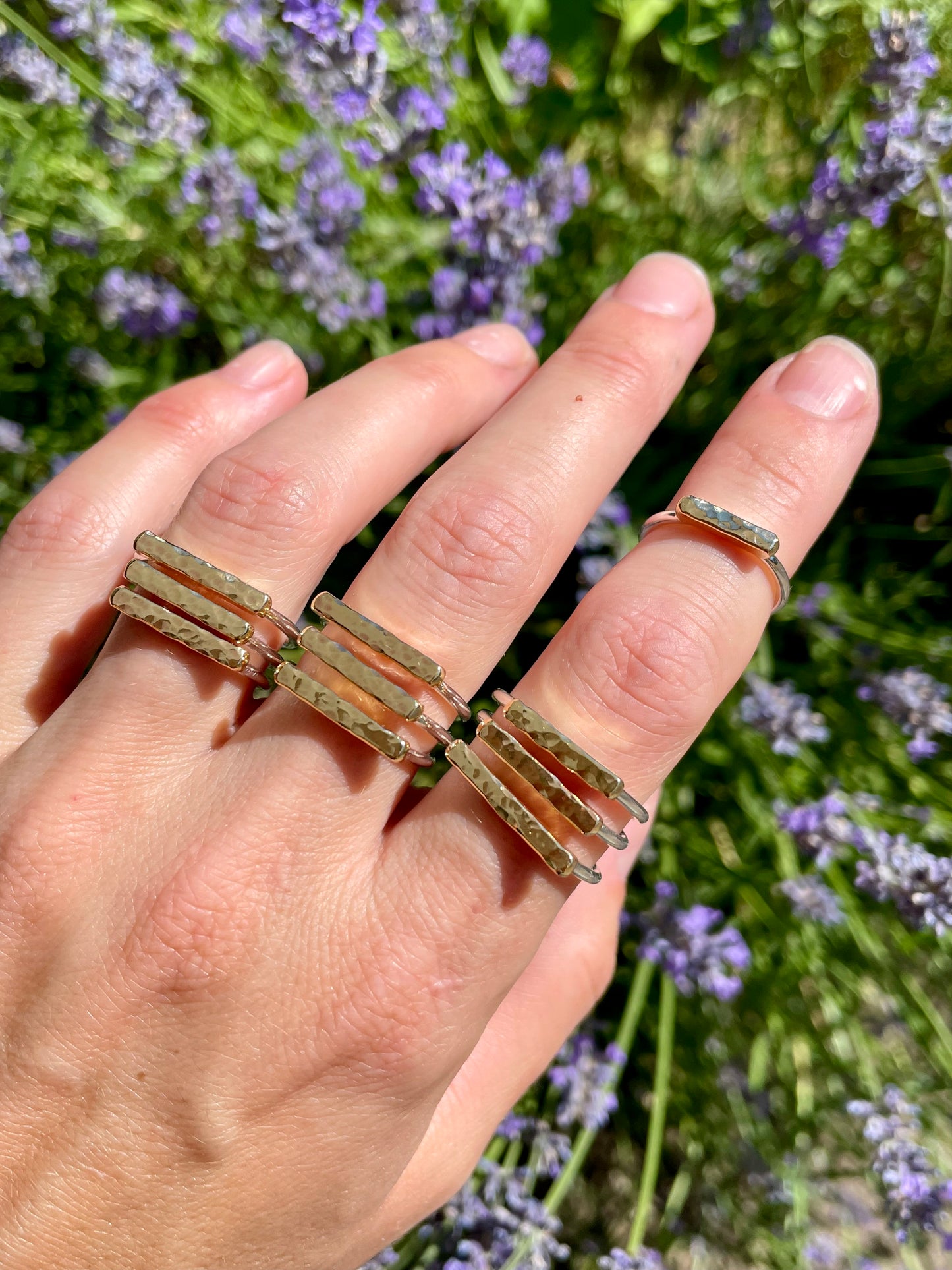 Brass and Sterling stacking ring