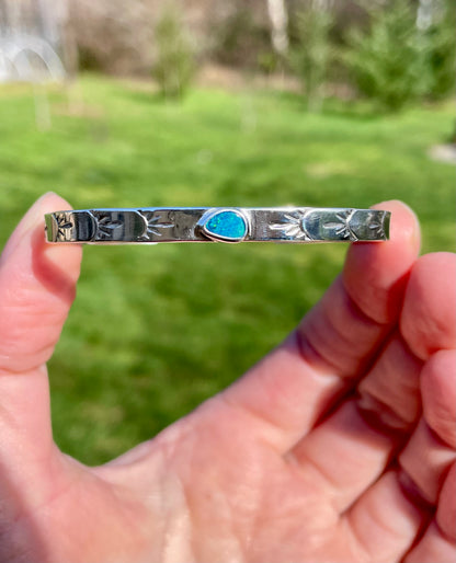 Australian Opal Sterling Silver Cuff