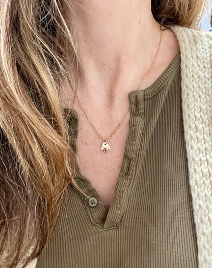 Gold Pendant with Oregon Sunstone