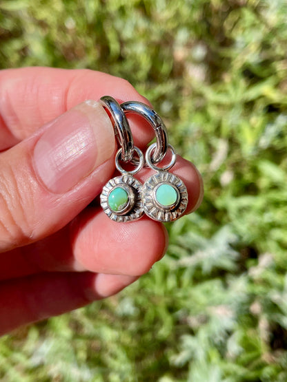 Sonoran Gold turquoise Huggie Hoop Earrings