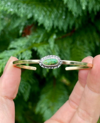 Mixed metal Turquoise Cuff 1