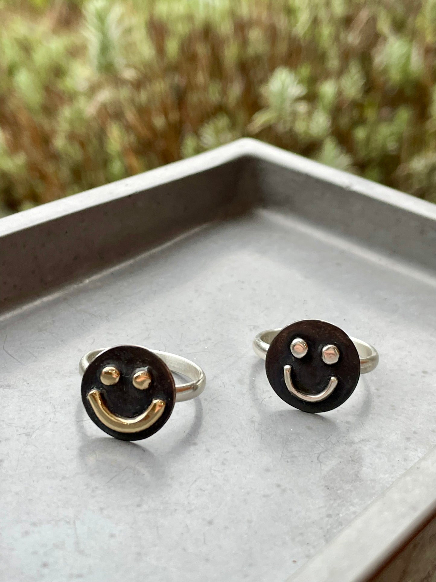 Sterling Silver Smiley Ring