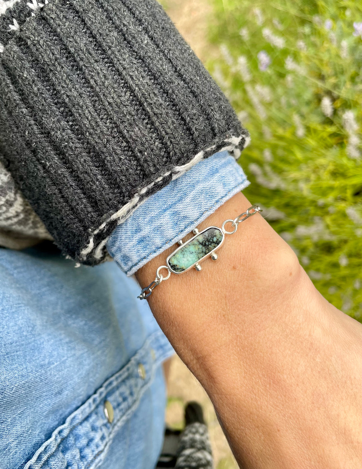 Variscite Chain Bracelet 1