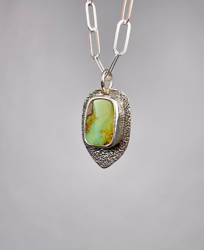 Textured Variscite Pendant