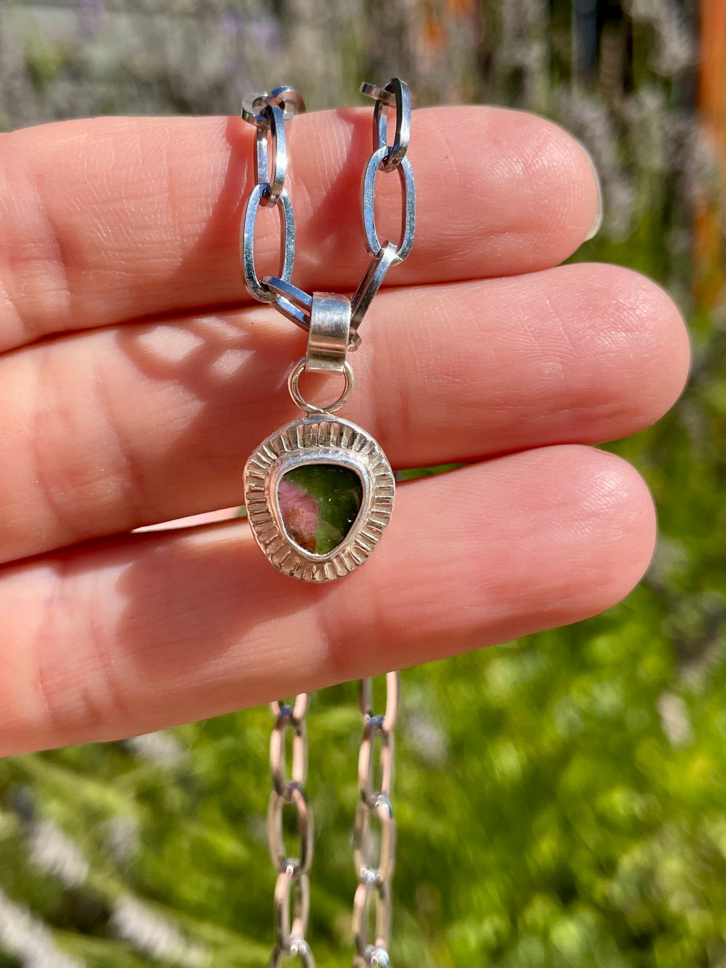 Zinnia bloom Necklace 1