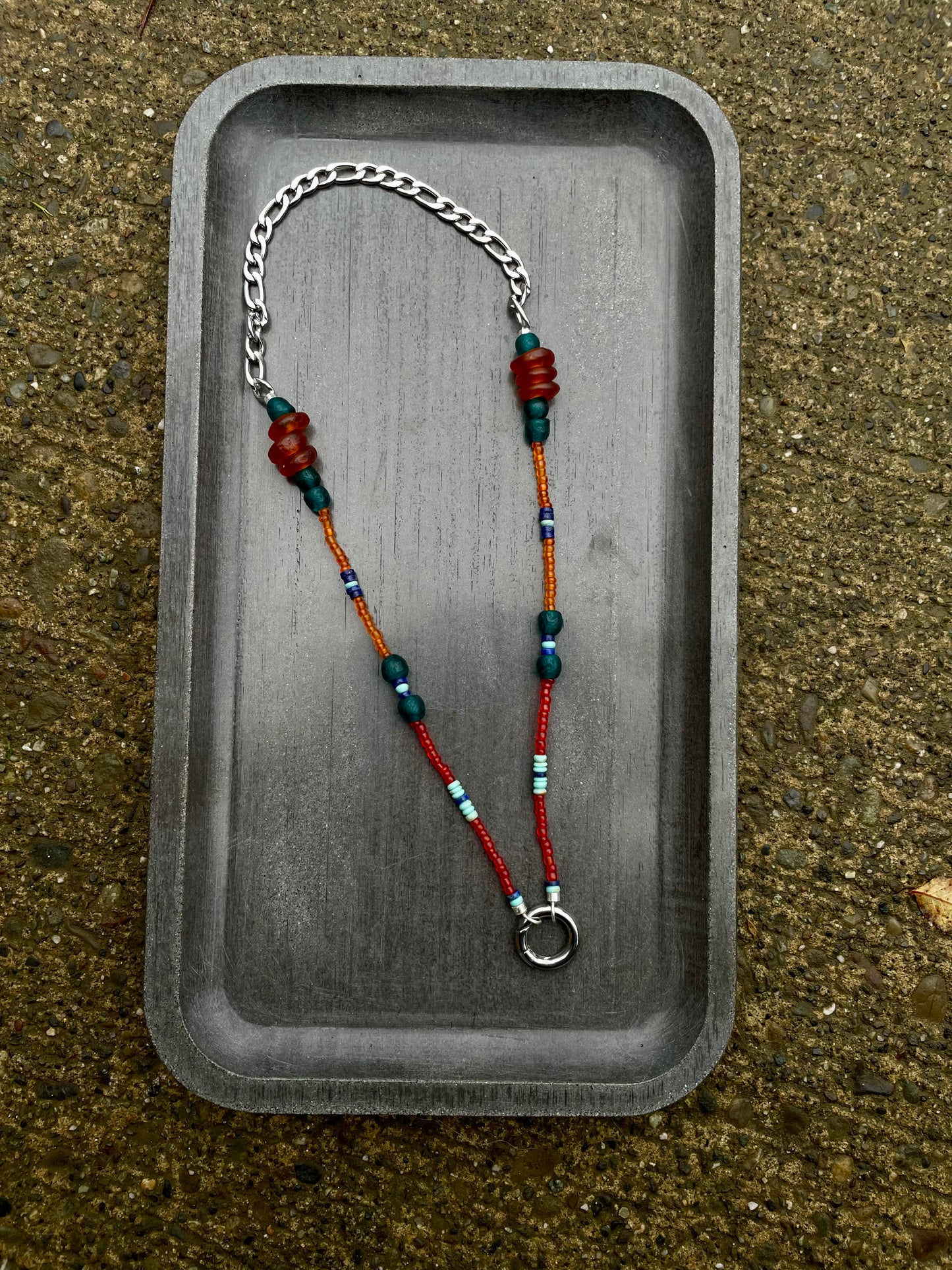 Beaded charm holder Necklace no4