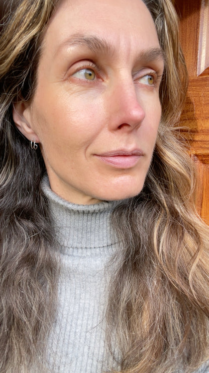 Crecsent Sterling Hoops