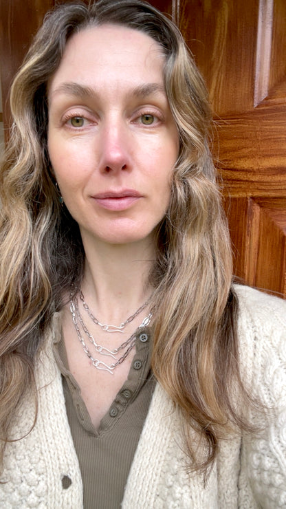 Stacking Necklace with oversized clasp