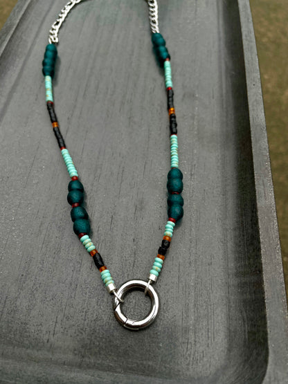 Beaded charm holder Necklace no3