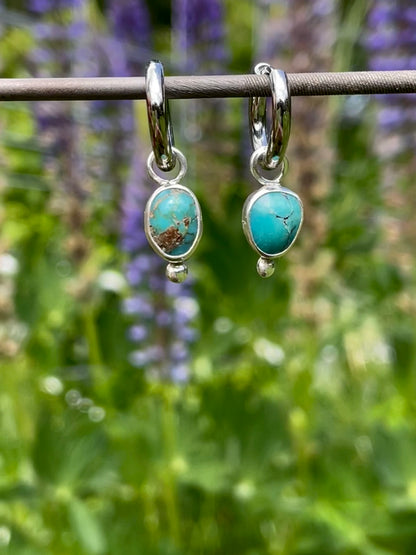Cananea Turquoise Huggie Hoops 2