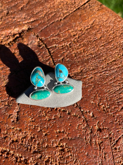 Double Turquoise Studs