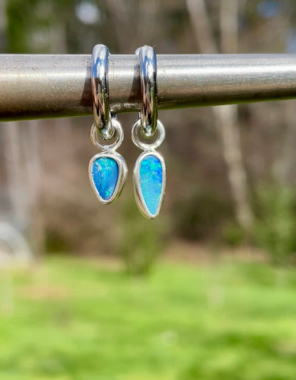 Australian Opal Huggie Hoop 3