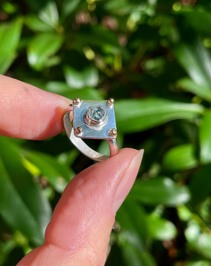 Montana Sapphire shield Ring size 5.5