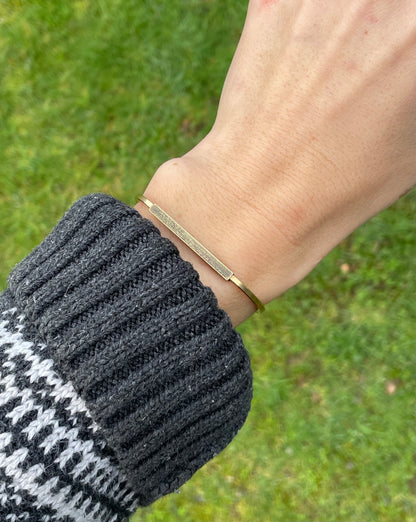 The square brass stacking cuff