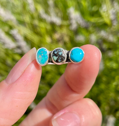 Turquoise and Opal collectors ring size 7