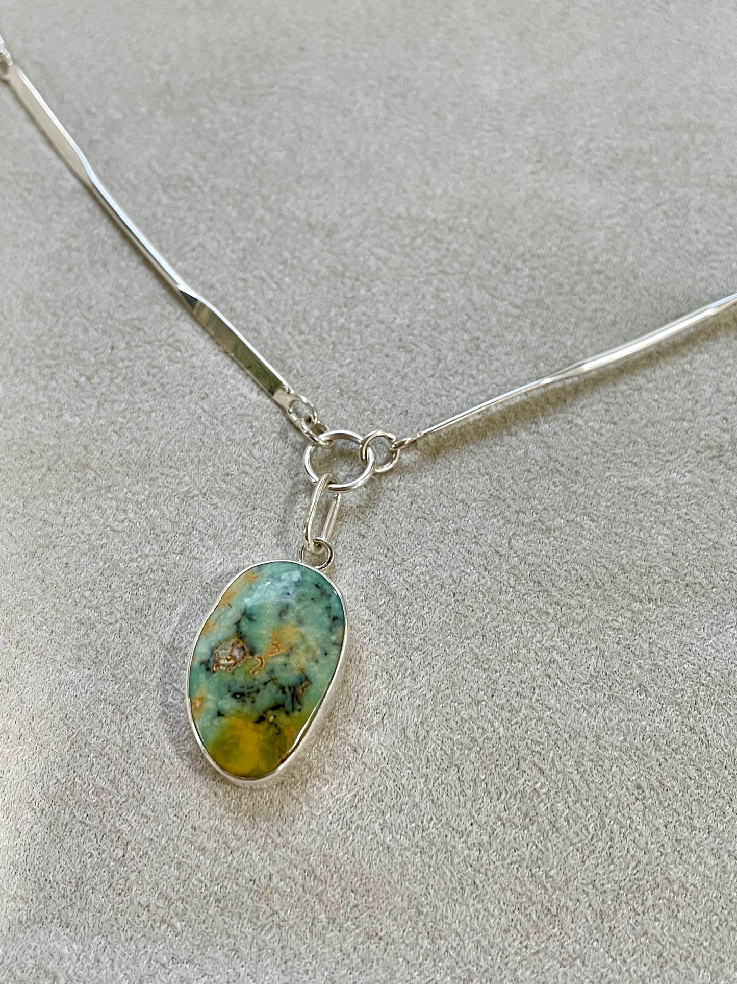 Handcrafted Chain with Nevada mined Variscite