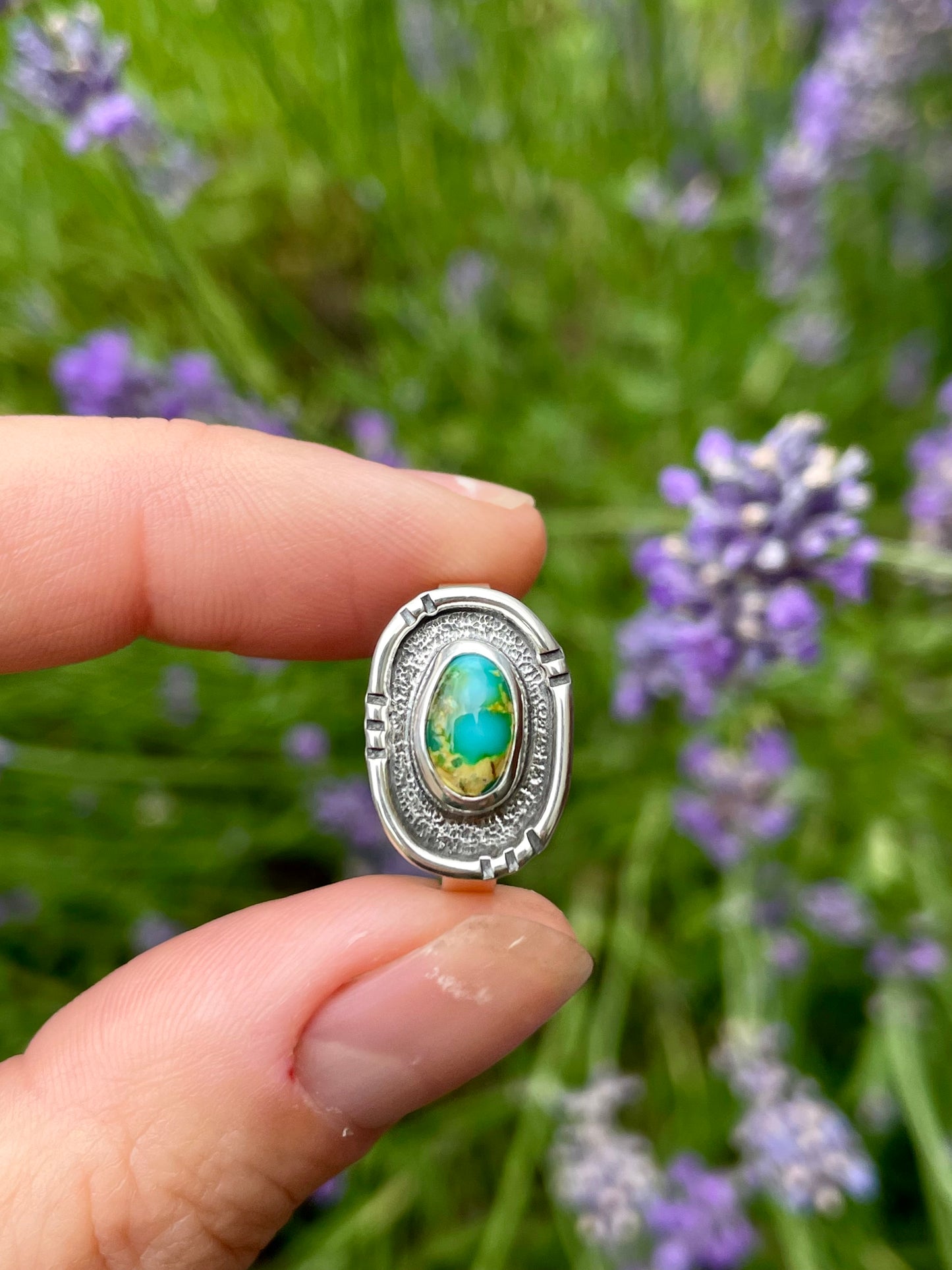 Sterling Silver Royston Turquoise ring size 7.5