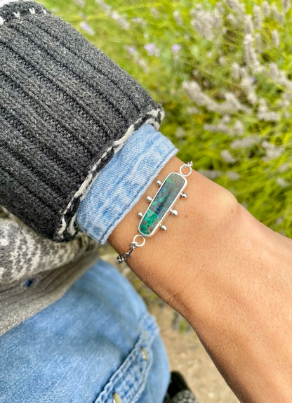 Azurite & Malachite Chain Bracelet
