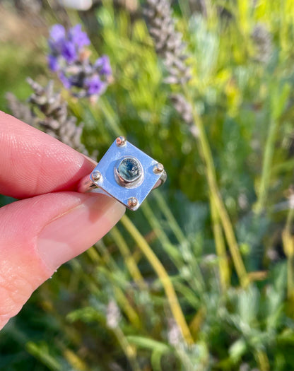 Montana Sapphire shield Ring size 5.5