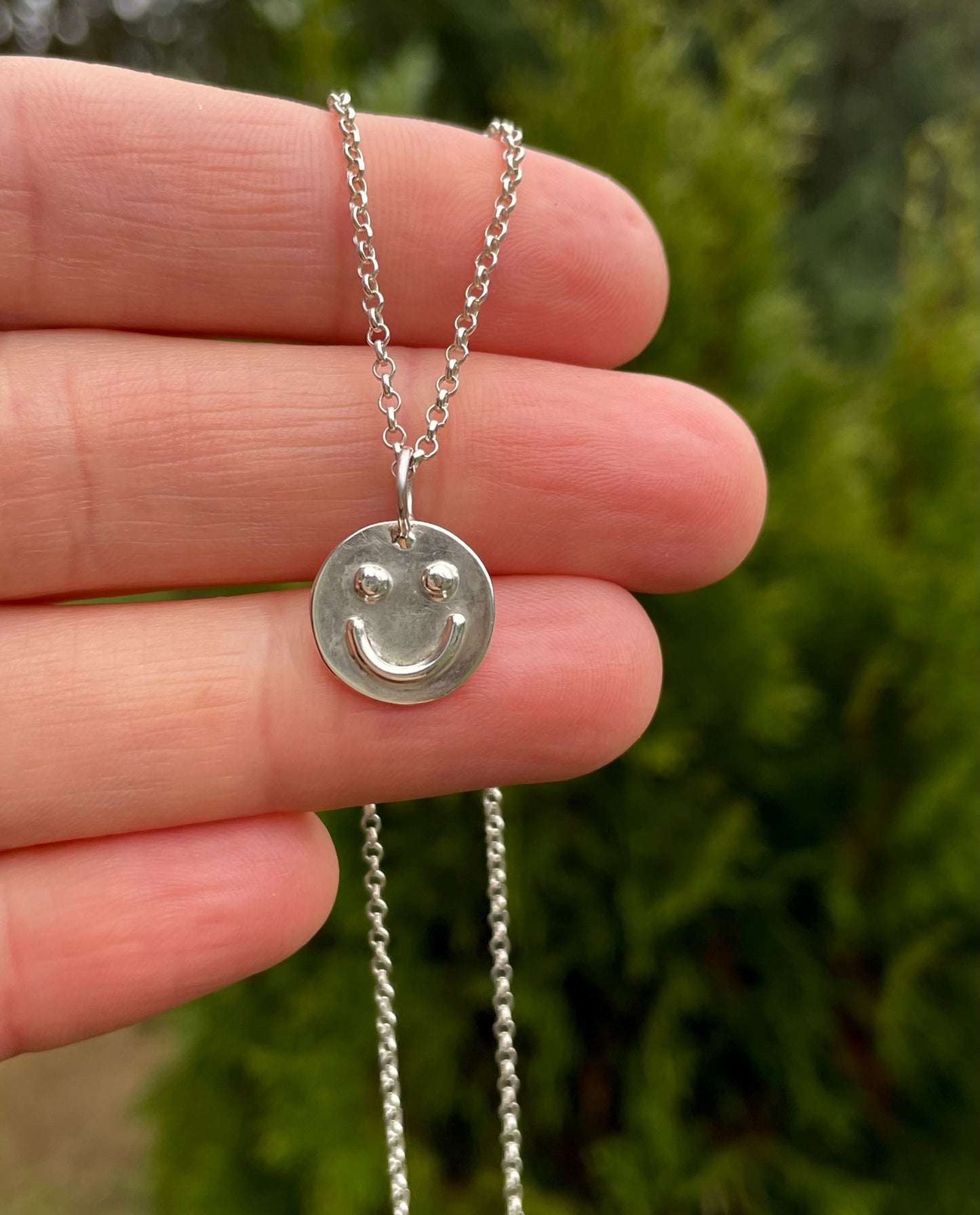 Sterling Silver Smiley Pendant