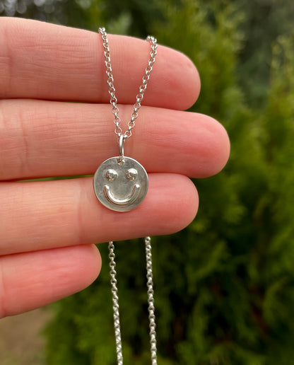 Sterling Silver Smiley Pendant