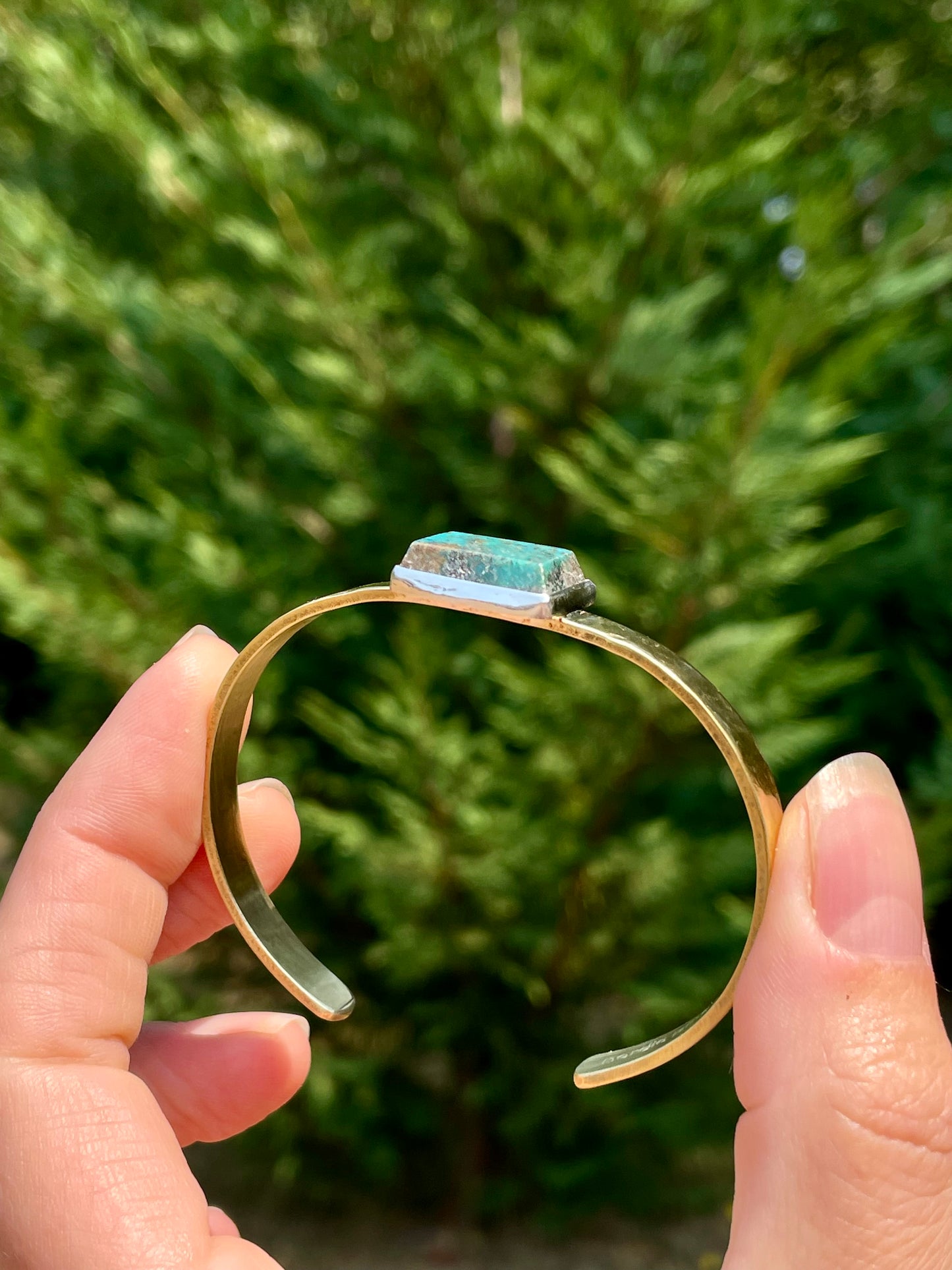Square Persian Turquoise Cuff