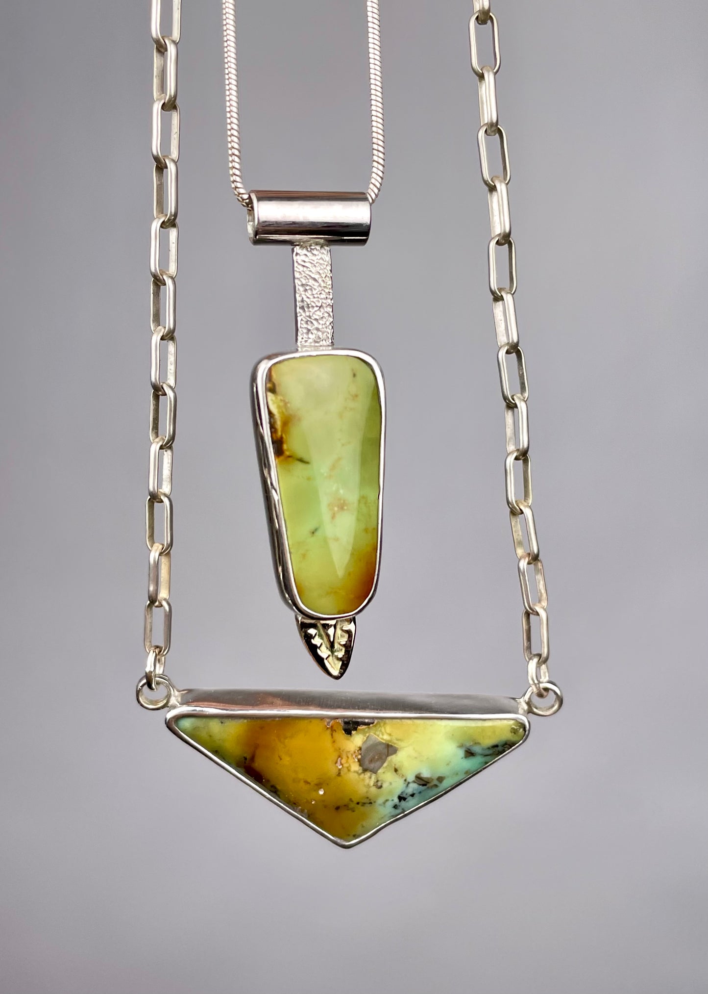 Triangle shaped Variscite Pendant