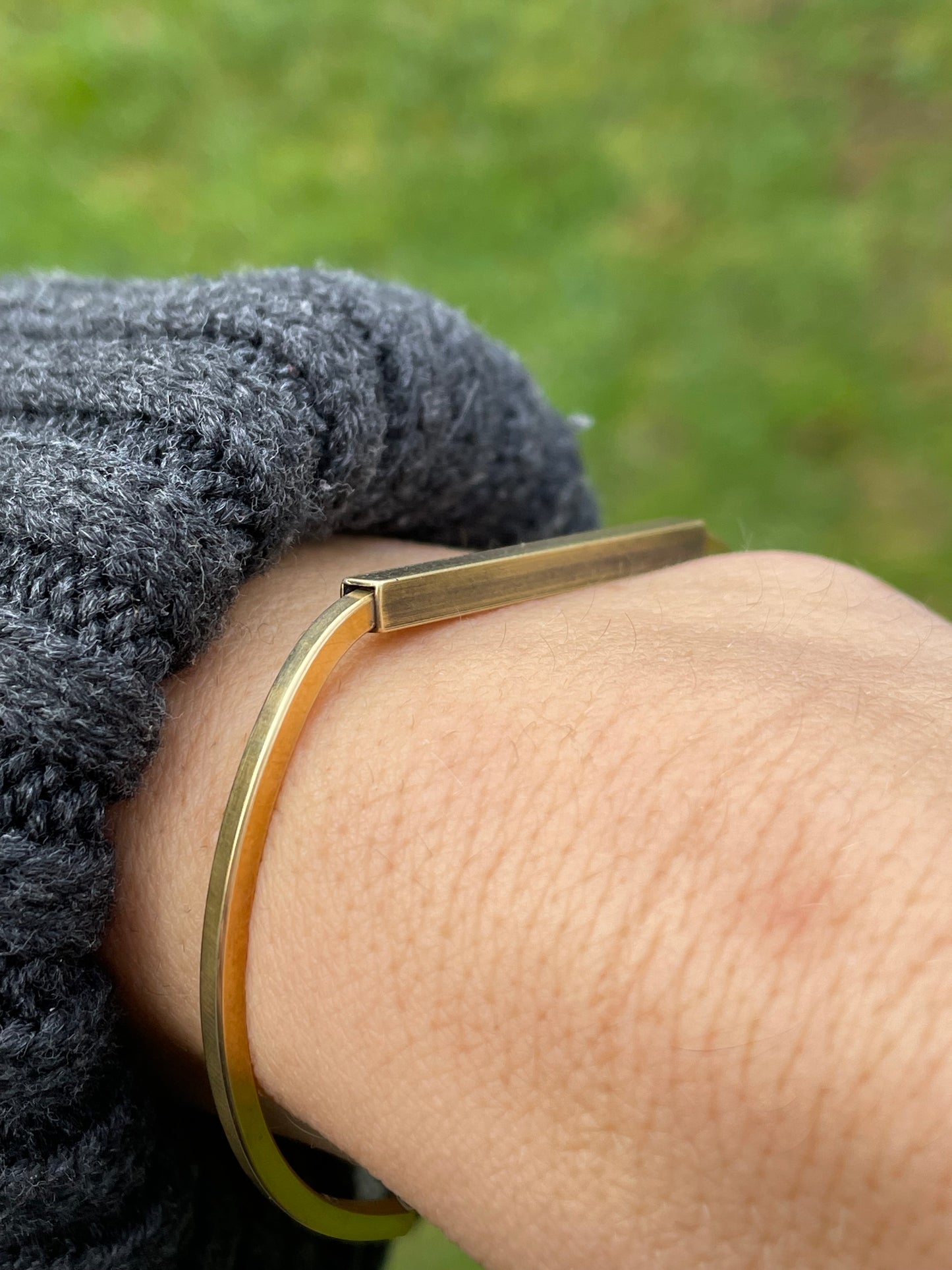 The square brass stacking cuff