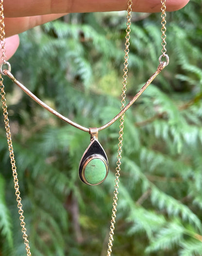 Australian Gaspeite in Gold and Silver