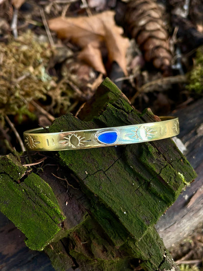 Australian Opal Brass Cuff 1