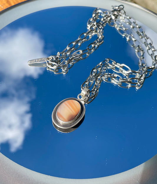Reversible Montana Agate Pendant 1