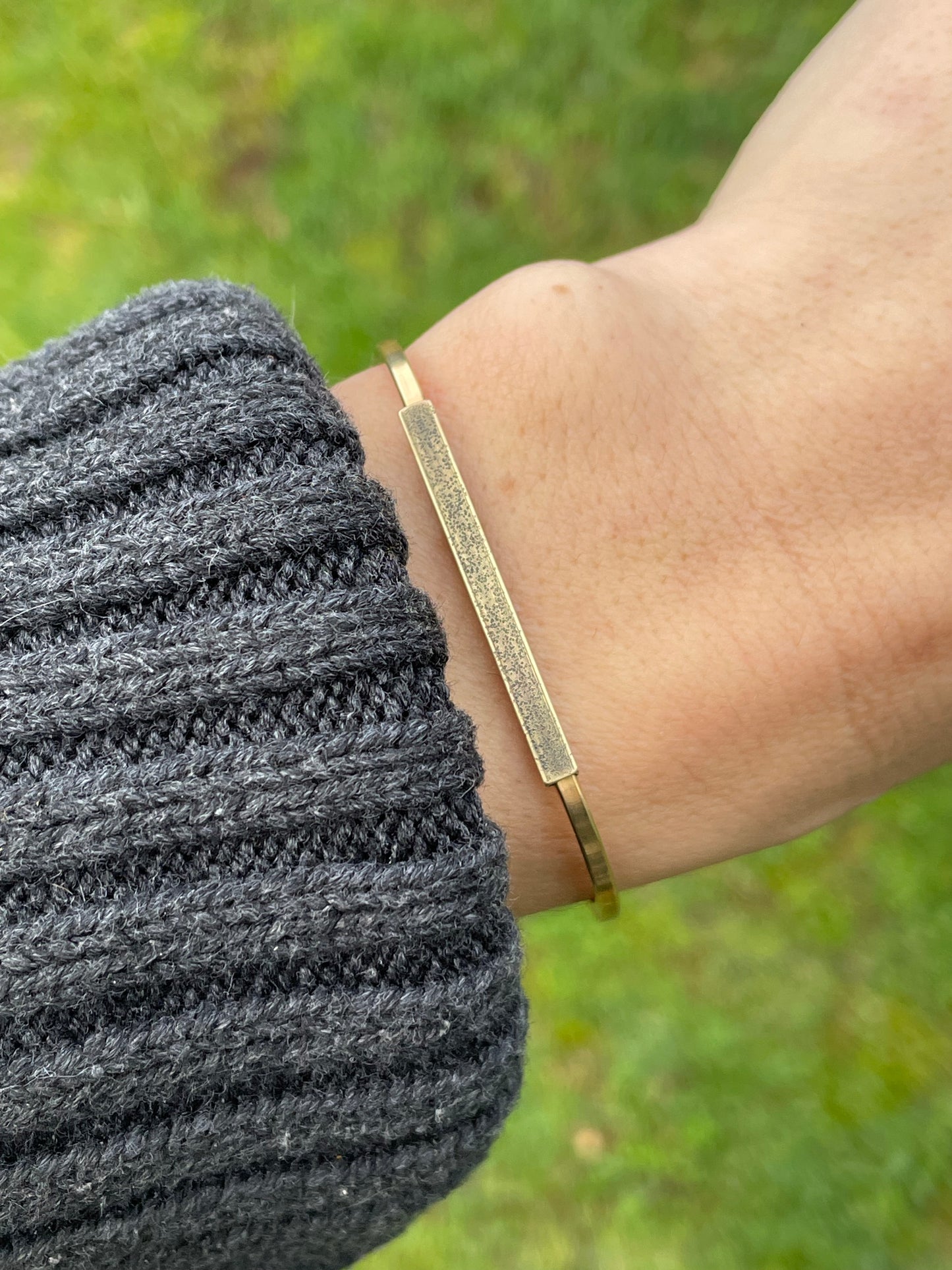 The square brass stacking cuff