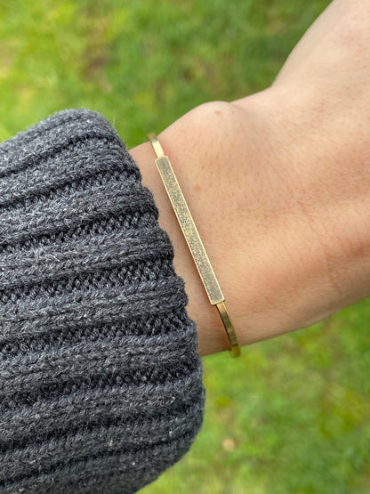 The square brass stacking cuff