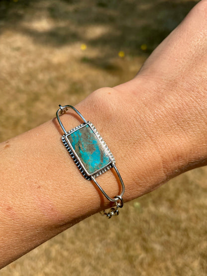 Persian Turquoise Oblong Chain Bracelet