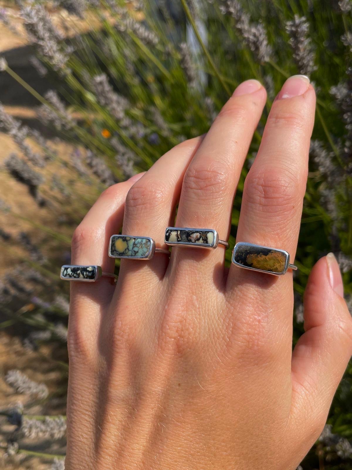 Horizontal Desert Variscite Ring size 7