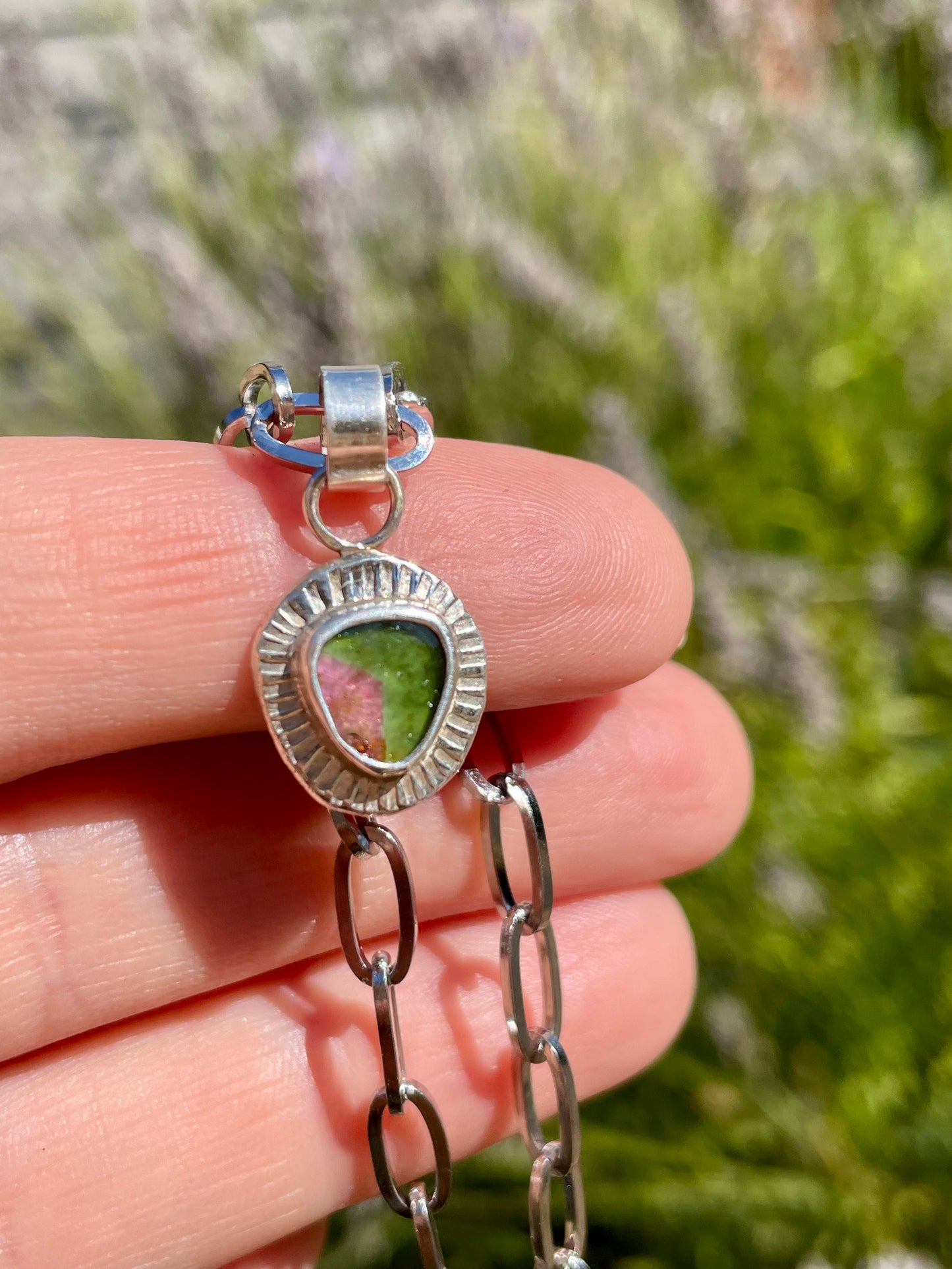 Zinnia bloom Necklace 1