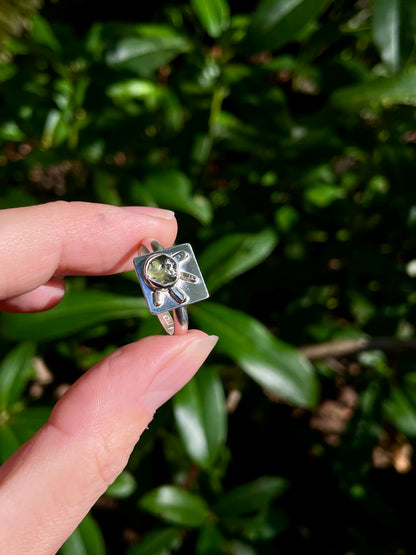 Montana Sapphire Sunray Ring size 8