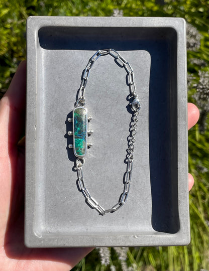 Azurite & Malachite Chain Bracelet