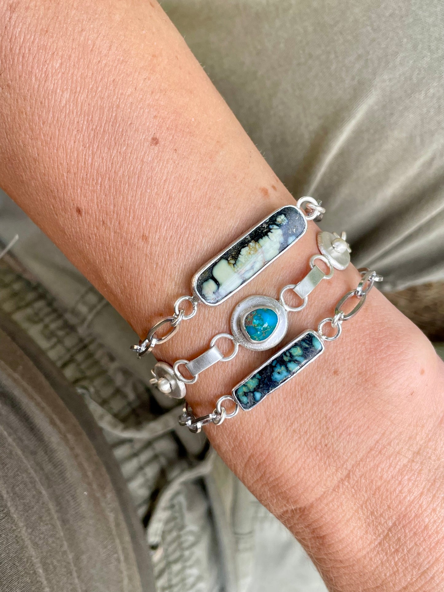 Large Horizontal chain bracelet