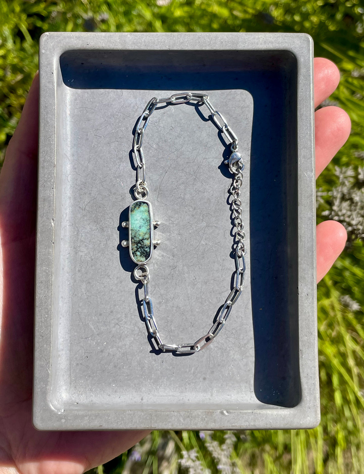 Variscite Chain Bracelet 1