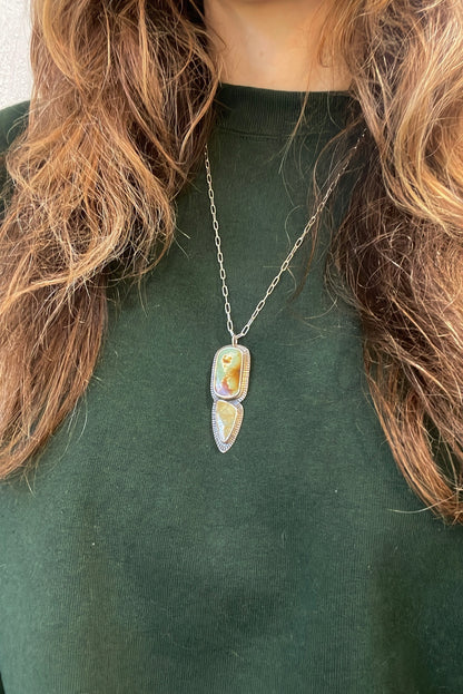 Double Variscite Pendant