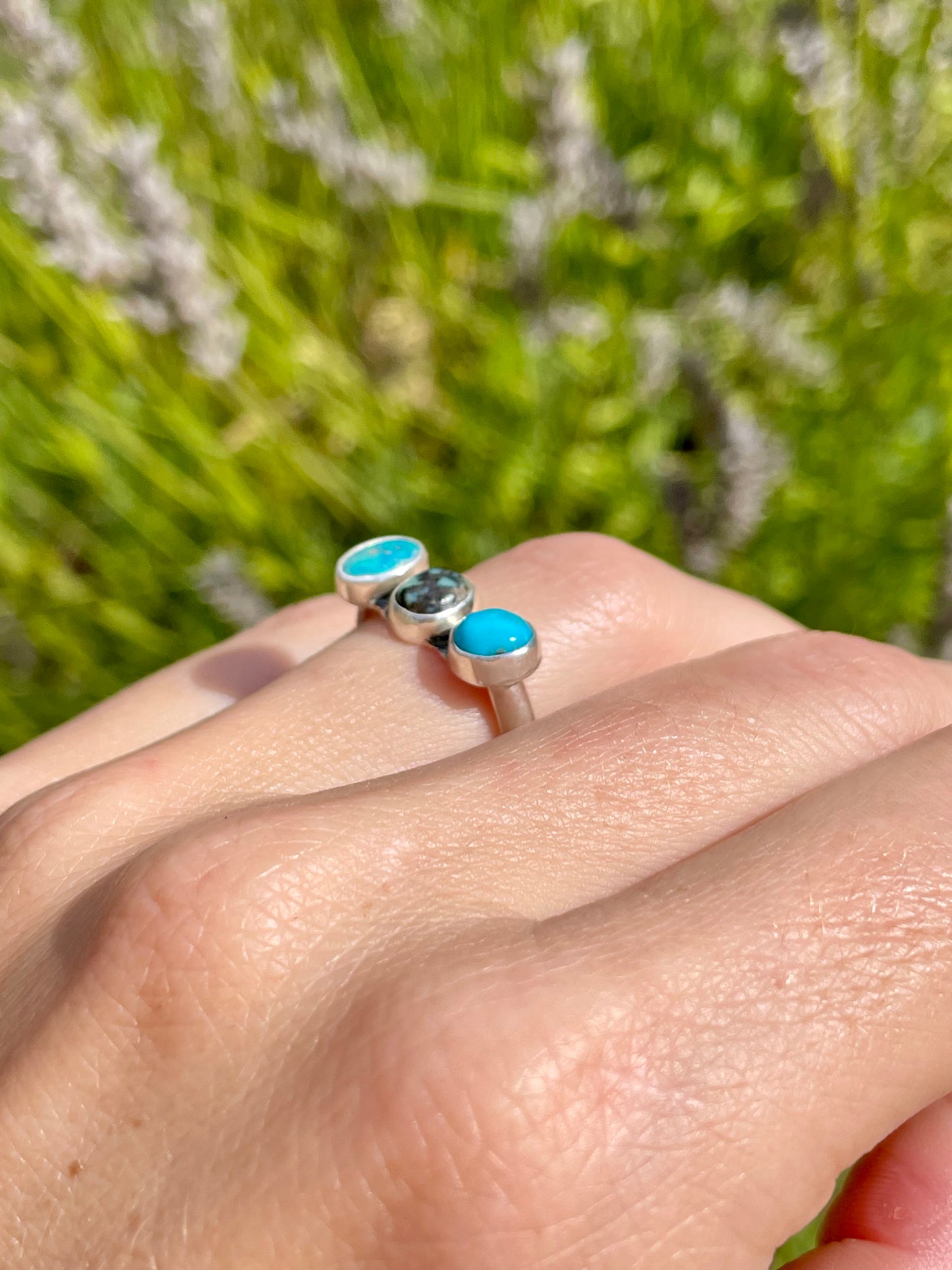 Turquoise and Opal collectors ring size 7
